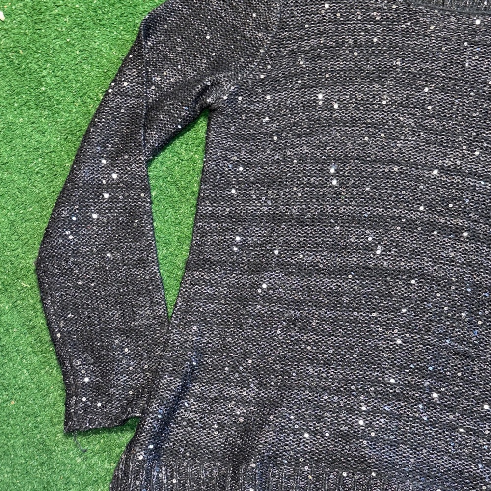 Women's Gray shimmering Sweater - Picture 3 of 12